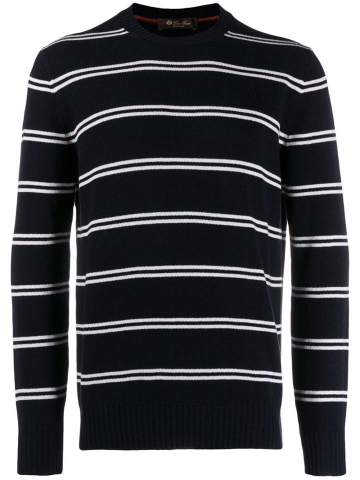 Loro Piana Striped Sweatshirt - Blue