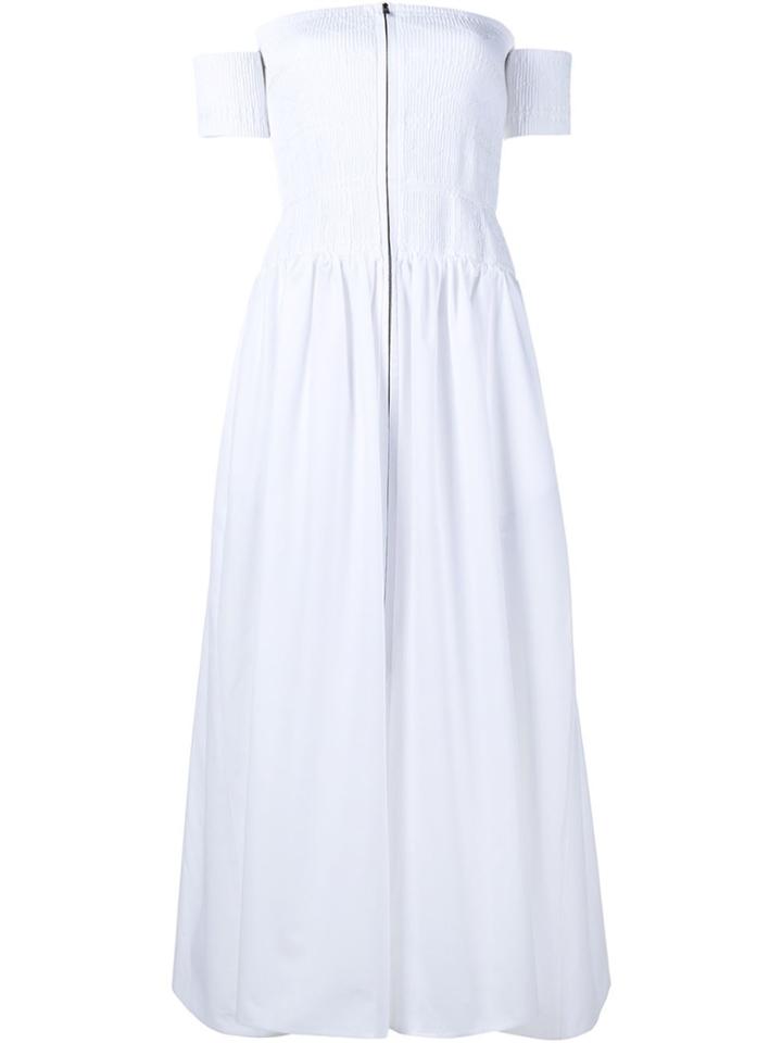 Fendi Off-shoulder Smock Dress - White