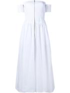 Fendi Off-shoulder Smock Dress - White