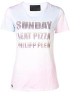 Philipp Plein Sunday I Eat Pizza T-shirt - Pink