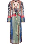 Etro Belted Patterned Silk Robe - 108 - Multicoloured