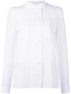 Equipment - Patch Pocket Shirt - Women - Silk - M, White, Silk