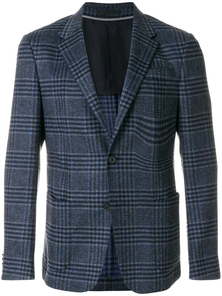 Z Zegna Checkered Blazer - Blue