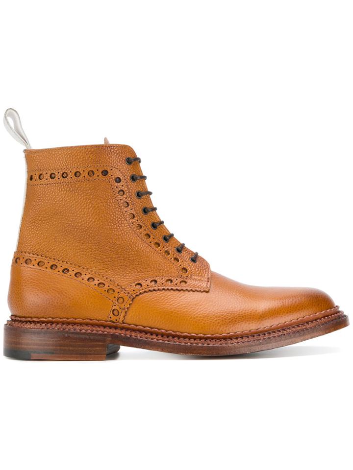 Neighborhood Lace-up Ankle Boots - Brown