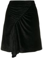 Kenzo Ruched A-line Skirt - Black
