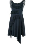Goen.j Lace-trimmed Strapped Jersey Dress - Blue