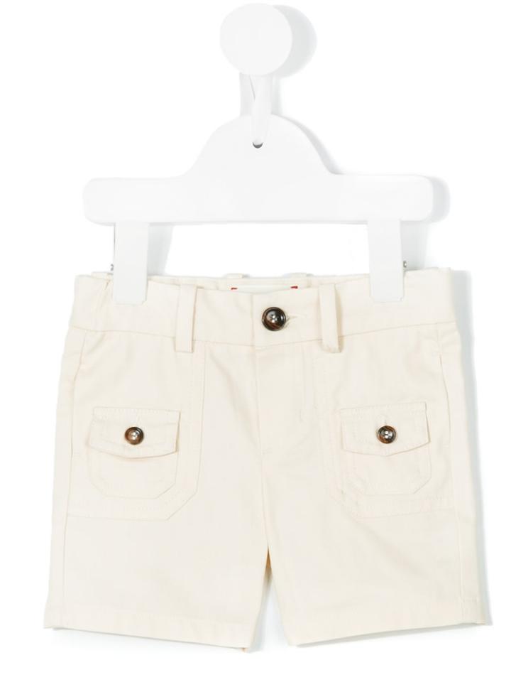 Gucci Kids - Gg Label Shorts - Kids - Cotton - 3-6 Mth, Nude/neutrals