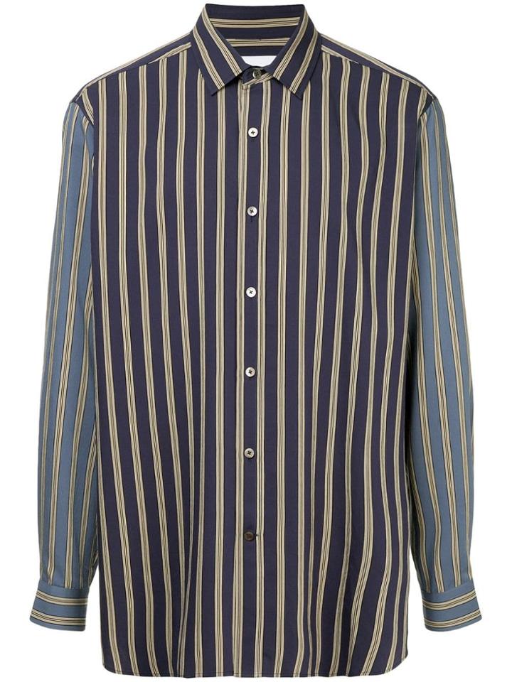 Ports V Striped Shirt - Blue