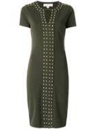 Michael Michael Kors Studded Short-sleeved Dress - Green