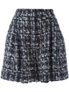 Dolce & Gabbana Bouclé Knit A-line Shorts, Women's, Size: 46, Black, Cotton/acrylic/polyester/polyamide
