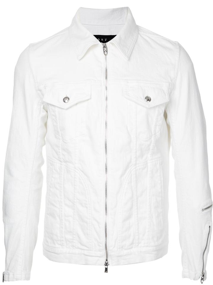 Roar - Zipped Shirt Jacket - Men - Cotton/polyurethane - Ii, White, Cotton/polyurethane