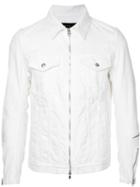 Roar - Zipped Shirt Jacket - Men - Cotton/polyurethane - Ii, White, Cotton/polyurethane