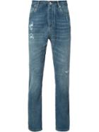 Brunello Cucinelli Distressed Jeans, Men's, Size: 50, Blue, Cotton