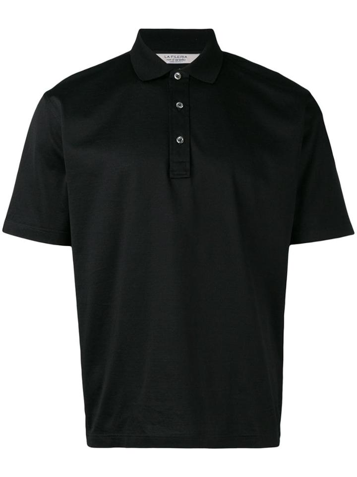 La Fileria For D'aniello Buttoned Polo Shirt - Black