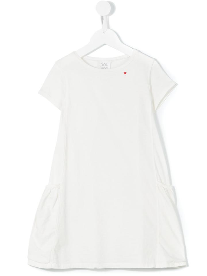 Douuod Kids - Embroidered Star Dress - Kids - Cotton - 8 Yrs, Girl's, White