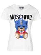 Moschino - Transformer Bear Slim Fit T-shirt - Women - Cotton - 38, White, Cotton