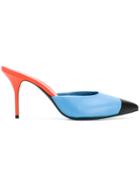 Pierre Hardy Colour Block Mid Heel Mules - Blue