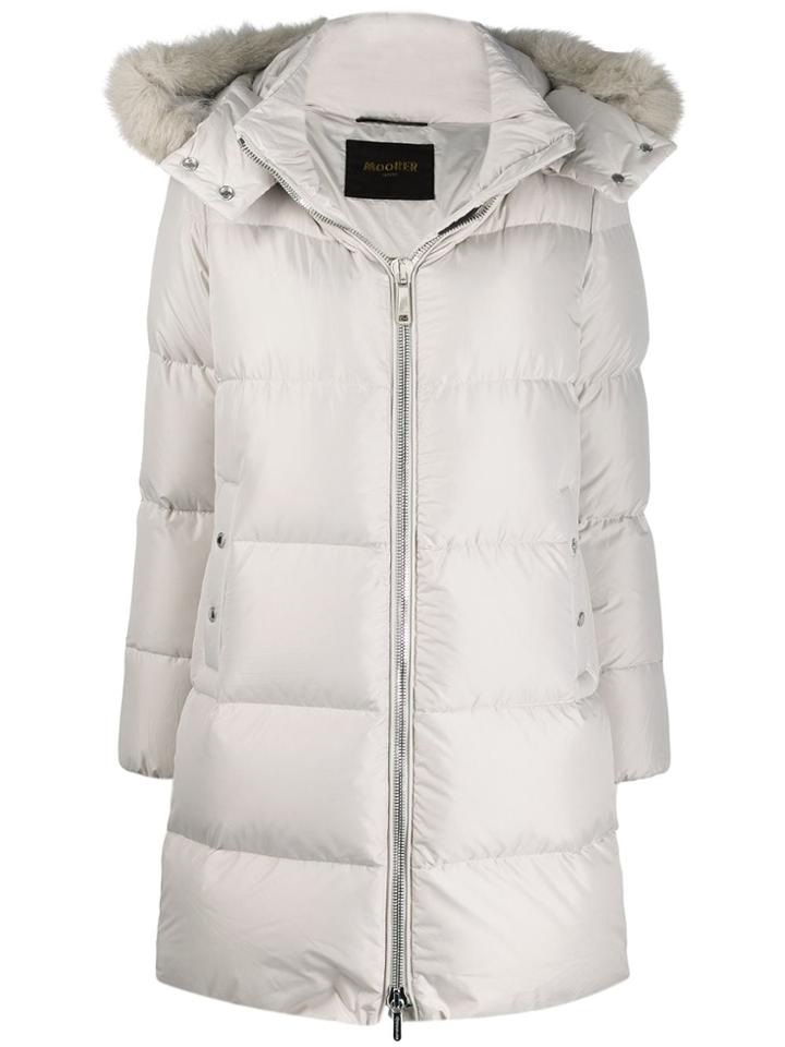 Moorer Hooded Down Coat - Neutrals