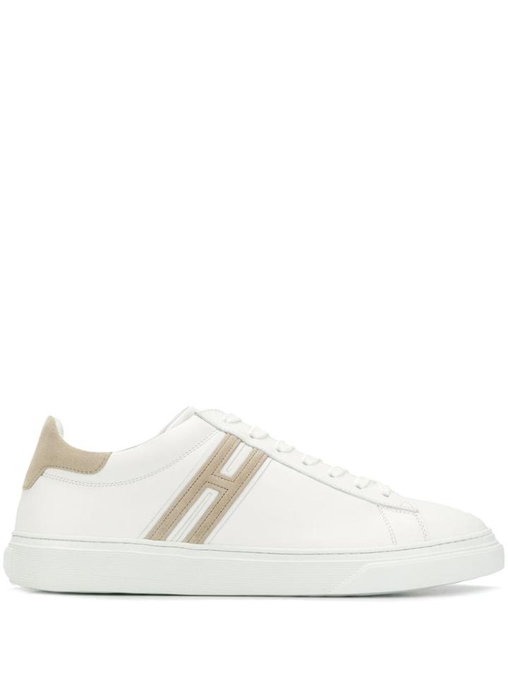 Hogan Two Tone Low Top Sneakers - White
