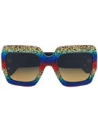 Gucci Eyewear Oversized Square-frame Sunglasses - Multicolour