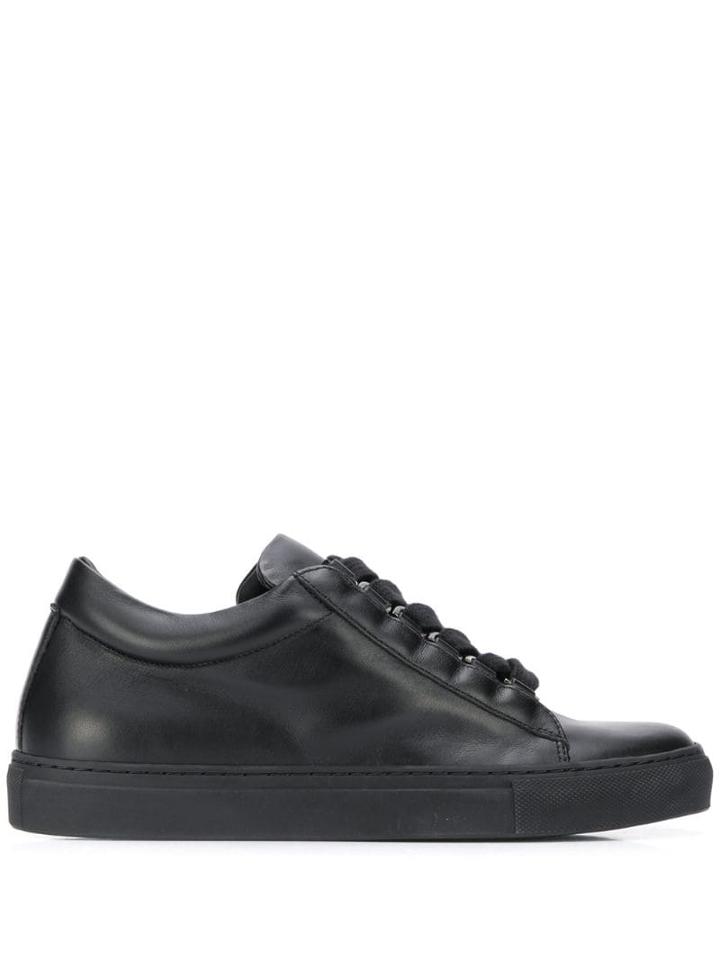 Christian Wijnants Leather Lace Up Sneakers - Black