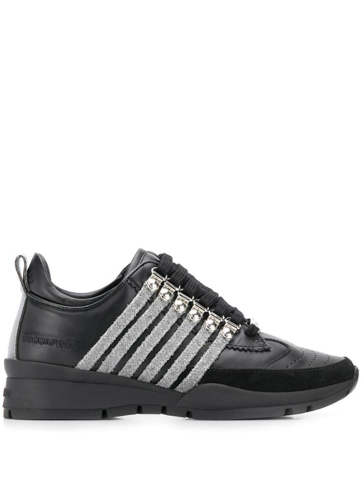 Dsquared2 Striped Trainers - Black