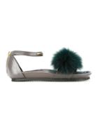 Muveil Pompom Detail Sandals