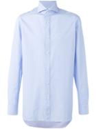 Borrelli - Plain Shirt - Men - Cotton - 43, Blue, Cotton