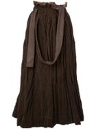 Uma Wang Gathered Maxi Skirt - Brown