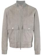 Brunello Cucinelli Suede Jacket, Men's, Size: Small, Grey, Leather/cotton/cupro