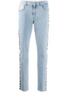 Stella Mccartney Logo Stripes Slim Jeans - Blue