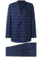 Kiton Check Two-piece Formal Suit - Blue