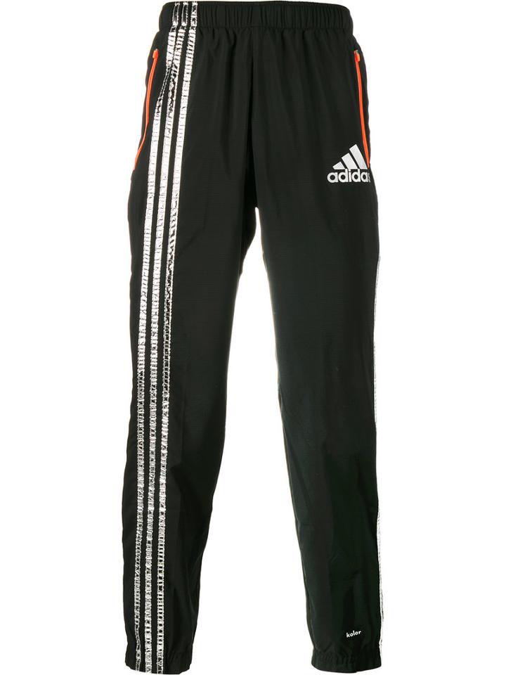 Adidas By Kolor Striped Track Pants, Men's, Size: Large, Black, Polyamide/polyester