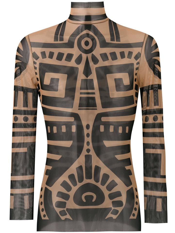 Dsquared2 Tribal Tattoo Top - Black