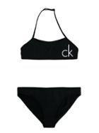 Calvin Klein Kids Teen Logo Print Bikini - Black