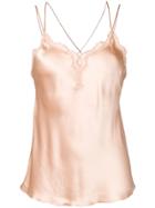 Alberta Ferretti Lace Trim Camisole - Pink