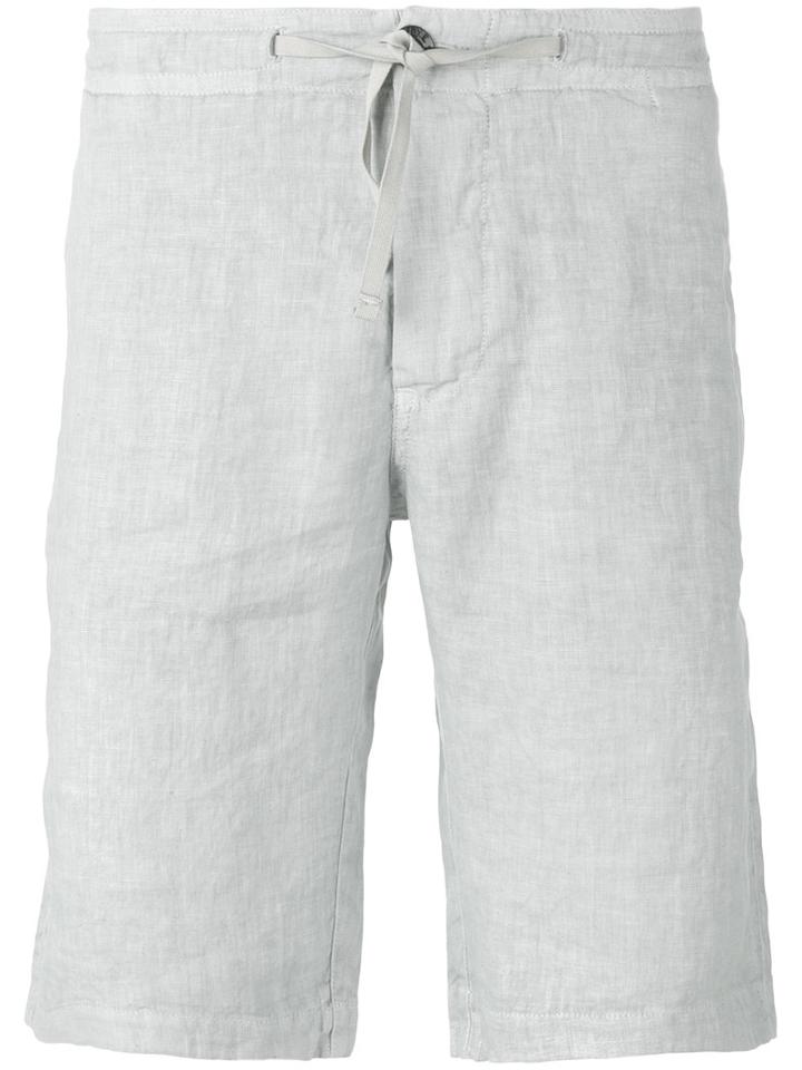 Stone Island Bermuda Shorts, Men's, Size: 32, Blue, Linen/flax