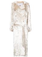 Gabriela Hearst Belted Double Breasted Oversized Coat - Metallic