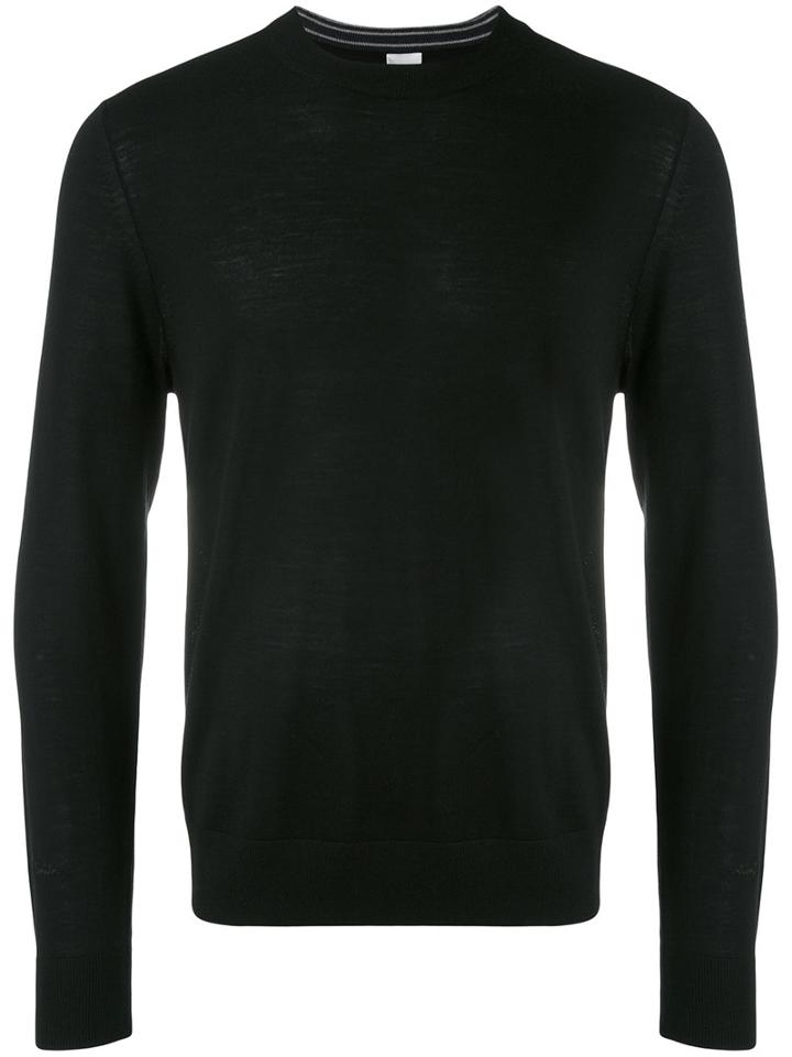 Paul Smith - Crew Neck Jumper - Men - Merino - M, Black, Merino