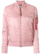 Alpha Industries Zipped Bomber Jacket - Pink & Purple