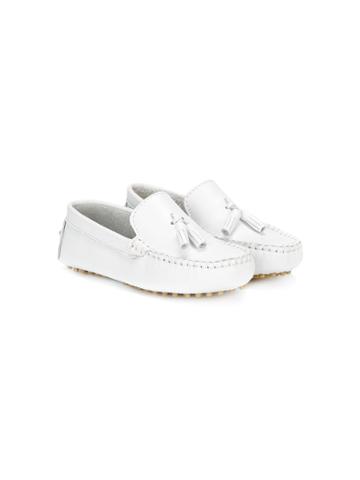 Oscar De La Renta Kids Classic Moccasins - White