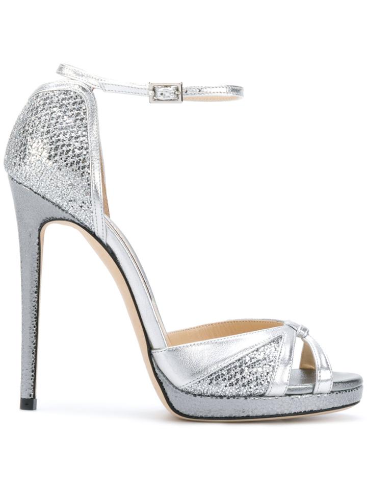 Jimmy Choo Talia 120 Sandals - Metallic