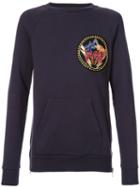 Balmain - Logo Patch Sweatshirt - Men - Cotton/brass/copper - S, Pink/purple, Cotton/brass/copper