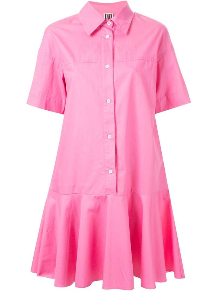 I M Isola Marras Flared Shirt Dress, Women's, Size: 42, Pink/purple, Cotton