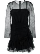 Red Valentino Tulle Sheer Layer Dress - Black