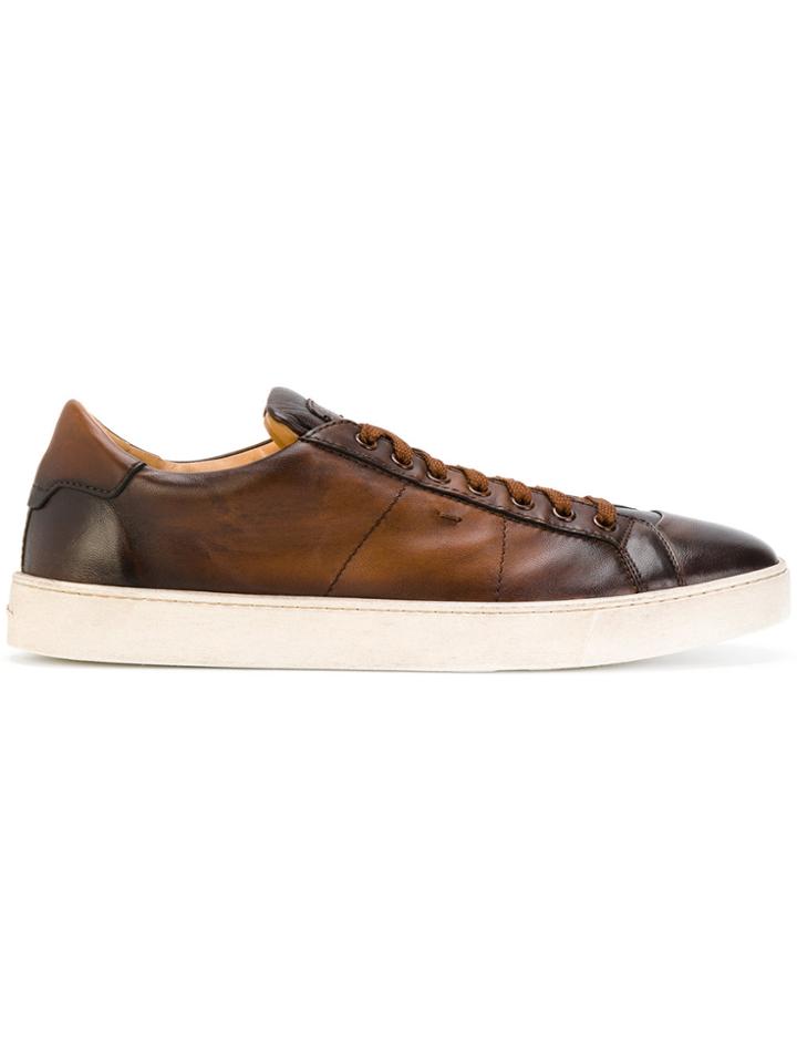 Santoni Premium Lace-up Sneakers - Brown