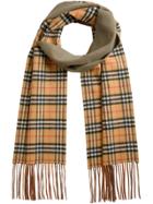 Burberry Double Faced Check Scarf - Nude & Neutrals