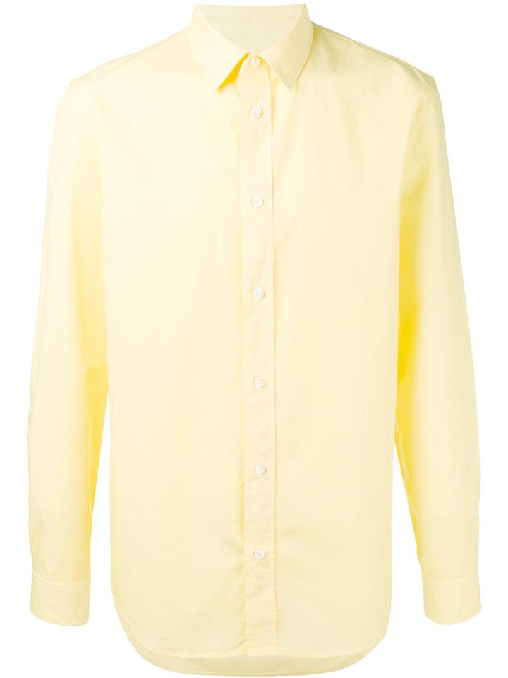 Maison Margiela Plain Shirt, Men's, Size: 40, Yellow/orange, Cotton