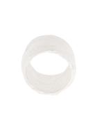 Detaj Textured Band Ring - White