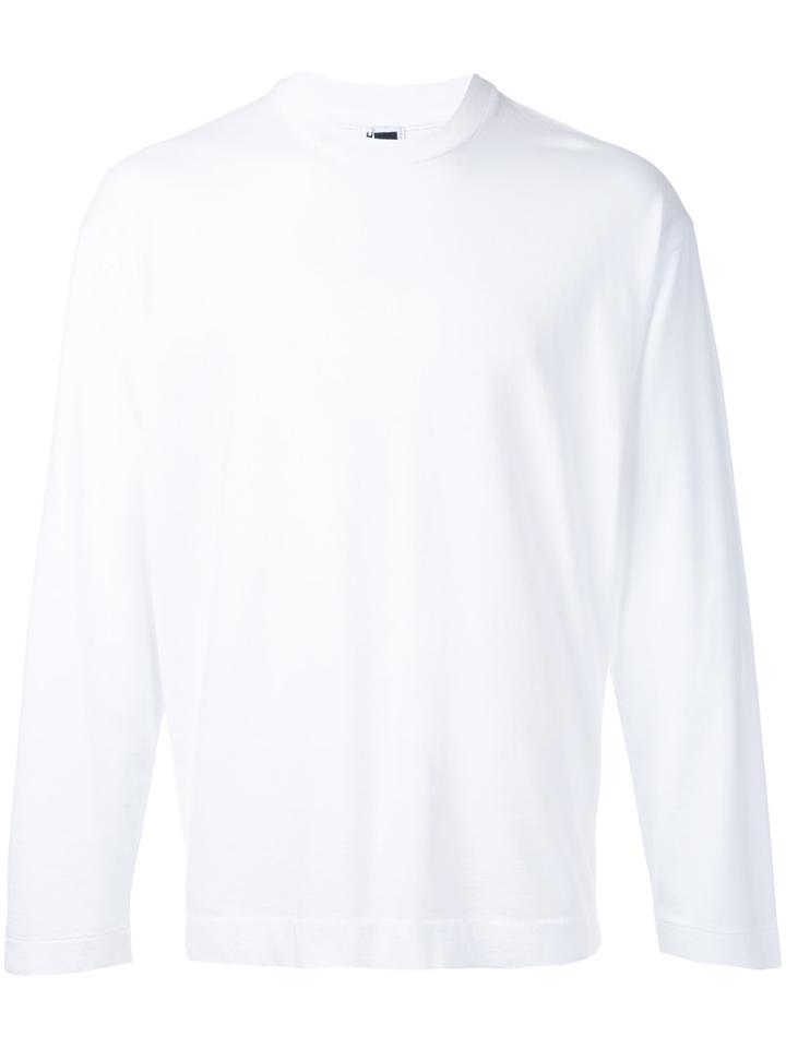 H Beauty & Youth Long-sleeved T-shirt, Men's, Size: Small, White, Cotton